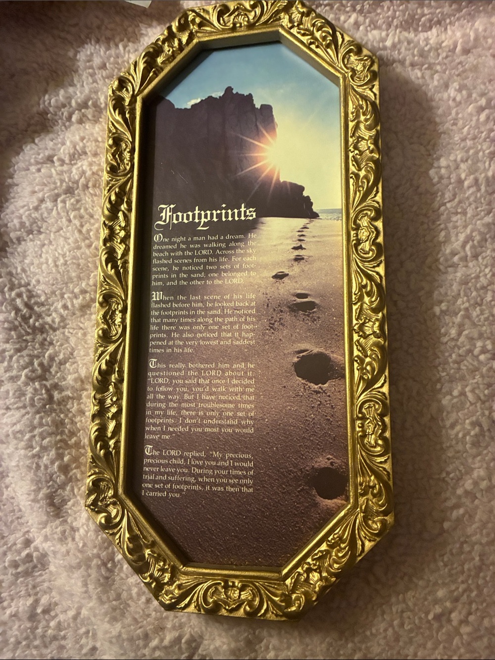 Footprints plaque